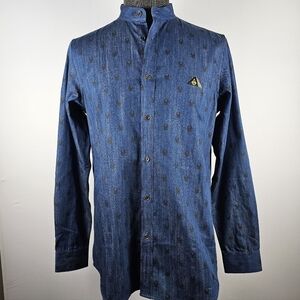 Ubi Workshop Assassin's Creed Men's Long Sleeve Denim Button Down Gamer Size M